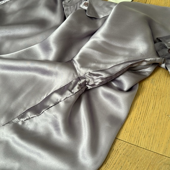 Studio Jax lilac button down silk blouse, Sz 12 - Picture 10 of 12